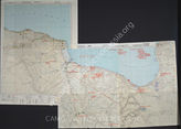 Akte 917.  Unterlagen der OKH-Abteilung Fremde Heere West: Karte zur Dislokation britischer und anderer alliierter Einheiten in Libyen – Stand 1./2.1.1943, M 1:500.000. 