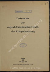 Akte 173.  Dokumente zur englisch-französischen Außenpolitik, herausgegeben vom deutschen Auswärtigen Amt. 1940 Nr. 4.