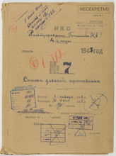 Akte 48. Akte Nr. 7-1945 der 4. Abteilung (Auswertung) der Aufklärungsverwaltung (RU) des Generalstabes der Roten Armee: Listen der Divisionen, die an der deutsch-sowjetischen Front eingesetzt sind