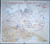 Дело 387.  Карта 2+3 оперативной ситуации в Польше и дислокации германских ВВС на 16.09.1939, 1 час. 