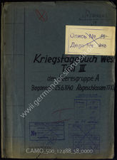 Akte 58: Unterlagen der Ia-Abteilung der Heeresgruppe A: KTB West, Teil III der Heeresgruppe A, 25.6.-17.10.1940