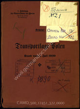 Akte 372.  OKH, Transportabteilung (5. Abteilung), Ia: Studie - Transportlage Polen. Stand vom 1....
