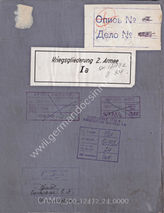 Akte 24. Unterlagen der Ia-Abteilung des AOK 2: Kriegsgliederung des AOK 2 – Stand 1939 ? 