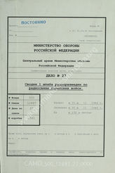 Akte 27. Unterlagen des Kommandeurs der Nachrichtenaufklärung 1: Anlagen zum KTB Nr. 5 des Kommandeurs der Nachrichtenaufklärung 1: Feindfunklagemeldungen November 1944. 
