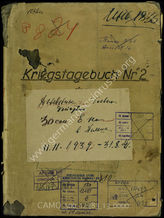 Akte 13. Unterlagen der 1. Kompanie des Pionierbataillons 30 der 30. Infanteriedivision: KTB Nr. 2 der 1. Kompanie des Pionierbataillons 30, 11.11.1939-31.8.1941.