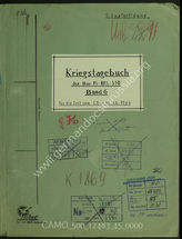 Akte 45. Unterlagen der Ia-Abteilung des Bau-Pionierbataillons 510: KTB Nr. 6 des Bau-Pionierbataillons 510, 1.7.-31.12.1944, einschließlich Stammtafel u. a.