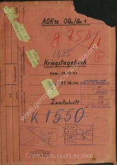 Akte 94.   Unterlagen des Oberquartiermeisters beim AOK 16: KTB des Oberquartiermeisters I beim AOK 16, 16.10.-31.12.1944.