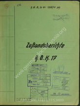Akte 115. Unterlagen der Ia-Abteilung der Heeresgruppe B: Zustandsberichte der Verbände und Einheiten des AOK 17.