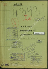 Akte 123.  Unterlagen der Ia-Abteilung des AOK 17: KTB Nr. 9 – Sonderband Nr. 2 „Operation Ruderboot“.