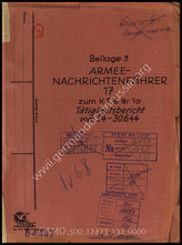 Akte 132.   Unterlagen der Ia-Abteilung des AOK 17: Beilage 3 Armeenachrichtenführer 17 zum KTB Nr. 10 des AOK 17: Tätigkeitsbericht vom 1.4.-30.6.1944.