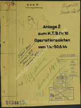 Akte 144.  Unterlagen der Ia-Abteilung des AOK 17: Anlage 2 zum KTB Nr. 10 des AOK 17: Operationsakten vom 1.4.-30.6.1944 – Schreiben von Schörner (OB Heeresgruppe Südukraine) an das AOK 17 u.a.