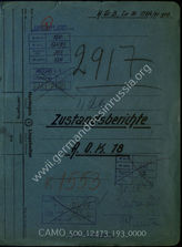 Akte 193.  Unterlagen der Ia-Abteilung der Heeresgruppe B: Zustandsberichte von Verbänden und Einheiten des AOK 18.