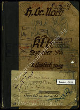 Akte 81. Unterlagen der Ia-Abteilung der Heeresgruppe Nord: KTB der Heeresgruppe Nord, Textband – Bd. 1, 1.12.-31.12.1944 (1. Ausfertigung).
