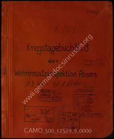 Akte 9.  Unterlagen der Wehrersatzinspektion Posen: KTB Nr. 9 der Wehrersatzinspektion Posen, 1.3.-31.8.1944, einschließlich Anlagen – Kriegsranglisten u.a. 
