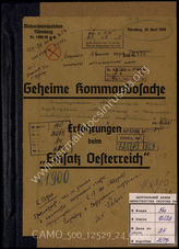 Akte 24: Unterlagen der Wehrersatzinspektion Nürnberg: Ausarbeitung – Erfahrungen beim „Einsatz Österreich“