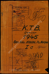 Akte 286.   Unterlagen der Ic-Abteilung des Generalkommandos des XXXXVII. Panzerkorps: KTB der Ic-Abteilung des XXXXVII. Panzerkorps, einschließlich Anlagen/ Januar 1945.