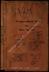 Akte 73.   Unterlagen der Ia-Abteilung des Grenadierregiments 109: KTB Nr. 10 des Grenadierregiments 109, 1.10.-31.12.1944.