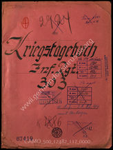 Akte 112. Unterlagen der Ia-Abteilung des Infanterieregiments 303: KTB des Infanterieregiments 303, 1.7.-31.12.1944. 