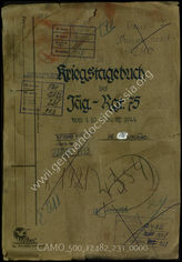 Akte 231.  Unterlagen der Ia-Abteilung des Jägerregiments 75: KTB des Jägerregiments 75, 1.10.-31.12.1944, einschließlich Anlagen.