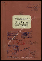 Akte 232. Unterlagen der Ia-Abteilung des III. Bataillons des Jägerregiments 75: KTB Nr. 1 des III. Bataillons des Jägerregiments 75, 1.10.-30.11.1944, einschließlich Anlagen.
