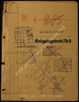 Akte 315.   Unterlagen der Ia-Abteilung des Heeres-Artillerieregimentstabes z.b.V. (mot.) 110: KTB Nr. 8 des Heeres-Artillerieregimentstabes z.b.V. (mot.) 110, 8.7.-31.12.1944.
