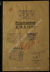 Akte 373.   Unterlagen der Ia-Abteilung der II. Abteilung des Artillerieregiments 1542: KTB Nr. 1 der II. Abteilung des Artillerieregiments 1542, 8.7.-30.9.1944. 