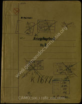 Akte 444.  Unterlagen der Ia-Abteilung des Pionierregimentsstabes 1: KTB Nr. 8 des Pionierregimentsstabes 1, 1.7.-31.12.1944, einschließlich Anlagen.