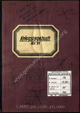 Akte 495.   Unterlagen der Ia-Abteilung des Versorgungsregiments 35: KTB Nr. 11 des Versorgungsregiments 35, 1.10.-31.12.1944, einschließlich Kriegsrang- und Verlustlisten, Stärkeangaben. 