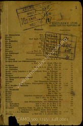 Дело 648:  Список выслуги лет A для замещения должностей в армии, сформированный по разрядам воинских званий, по состоянию на 01.04.1942