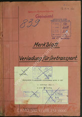 Akte 251: Merkblätter für die Verladung für den Seetransport – Weisungen an Heer und Luftwaffe für die Durchführung von Seetransporten u.a. 
