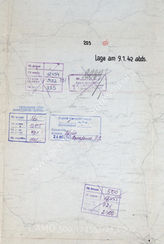 Дело 721:  Документация Ia-департамента Главного командования группы армий «Центр»: карта расположения группы армий, армий, армейских корпусов и дивизий, а также подразделений и группировок Красной Армии по состоянию на 09/10.01.1942, M 1:1.000.000