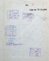 Дело 724:  Документация Ia-департамента Главного командования группы армий «Центр»: карта расположения группы армий, армий, армейских корпусов и дивизий, а также подразделений и группировок Красной Армии по состоянию на 12/13.01.1942, M 1:1.000.000