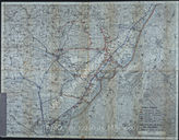 Дело :  Документация Ia-департамента рекогносцировочной группы 8-го крепостного штаба связи: карта сети связи системы французских укреплений в районе Хагенау, M 1:50.000