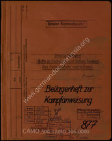 Дело 106:  Документация Ia-департамента 1-го штаба крепостной инженерной части: брошюра с приложениями к наставлению по ведению боя для 877-го бронированного оборонительного сооружения 