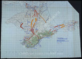 Akte 216: Unterlagen der Ia-Abteilung der Heeresgruppe Südukraine: Karte zur Lage der 17. Armee während der Kämpfe um die Krim, 8.4.-16.4.1944 (Anlage zu GKdos. 2328/44 vom 13.6.1944)