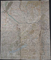 Akte 344: Unterlagen der Ia-Abteilung der Heeresgruppe Süd: Karte zur Lage der Verbände der Heeresgruppe Süd, Stand 21.1.1945, M 1:200.000