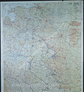 Дело 723: Документы отдела IIIb оперативного управления Генерального штаба при ОКХ: карта «Положение на Востоке» - Карта, показывающая положение войск вермахта на германо-советском фронте, включая положение частей Красной Армии, по состоянию на 15.06.1943