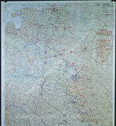 Дело 728: Документы отдела IIIb оперативного управления Генерального штаба при ОКХ: карта «Положение на Востоке» - Карта, показывающая положение войск вермахта на германо-советском фронте, включая положение частей Красной Армии, по состоянию на 20.06.1943