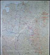 Akte 751: Unterlagen der Operationsabteilung IIIb des Generalstabs des Heeres im OKH: Karte „Lage Ost“ – Karte zur Lage der Truppen der Wehrmacht an der deutsch-sowjetischen Front, einschließlich der Lage der Verbände der Roten Armee, Stand 13.7.1943