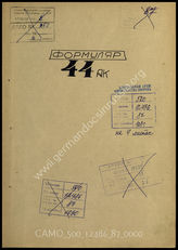Akte 87: Unterlagen der Aufklärungsverwaltung des Generalstabes der Roten Armee: Erfassungsbögen mit Aufklärungsinformationen zum XXXXIV. Armeekorps