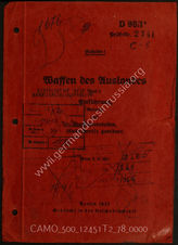 Akte 78: D 98/1* – Waffen des Auslandes, Teil 1: Einführung, Anhang und Übersichtstabellen, länderweise geordnet, vom 1. Februar 1937, Berlin: Reichsdruckerei, 1937 