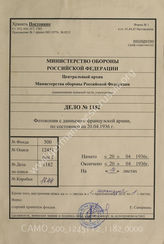 Akte 1182: Unterlagen der Abteilung Fremde Heere West beim Generalstab des Heeres im OKH: Kartenskizze und Übersichten zur Gliederung des französischen Feldheeres und seiner Korps 